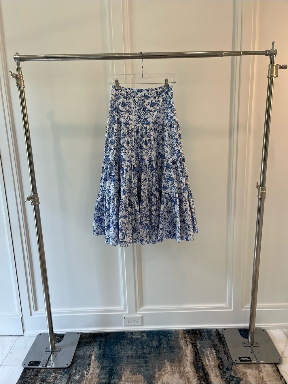 CAROLINE CONSTAS Tiered Midi Skirt